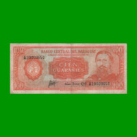 BILLETE DE PARAGUAY 100 GUARANIES, PICK 199b, ESTADO MUY BUENO- .-