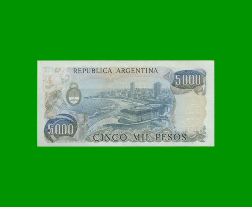 PESOS LEY 18.188 $5.000,00, BOT 2471a, AÑO 1981, ESTADO SIN CIRCULAR.- - Imagen 2