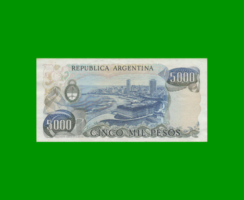 PESOS LEY 18.188 $5.000,00, BOT 2476, AÑO 1982, ESTADO EXCELENTE+ .- - Imagen 2