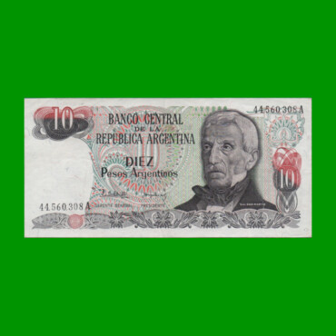PESOS ARGENTINOS $10,00, BOT 2612, AÑO 1984, ESTADO EXCELENTE.-
