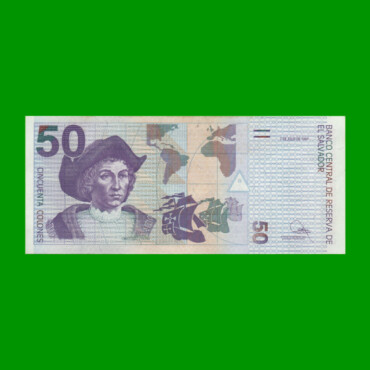 BILLETE DE EL SALVADOR 50 COLONES, PICK 150a, AÑO 1997 ESTADO EXCELENTE+.-