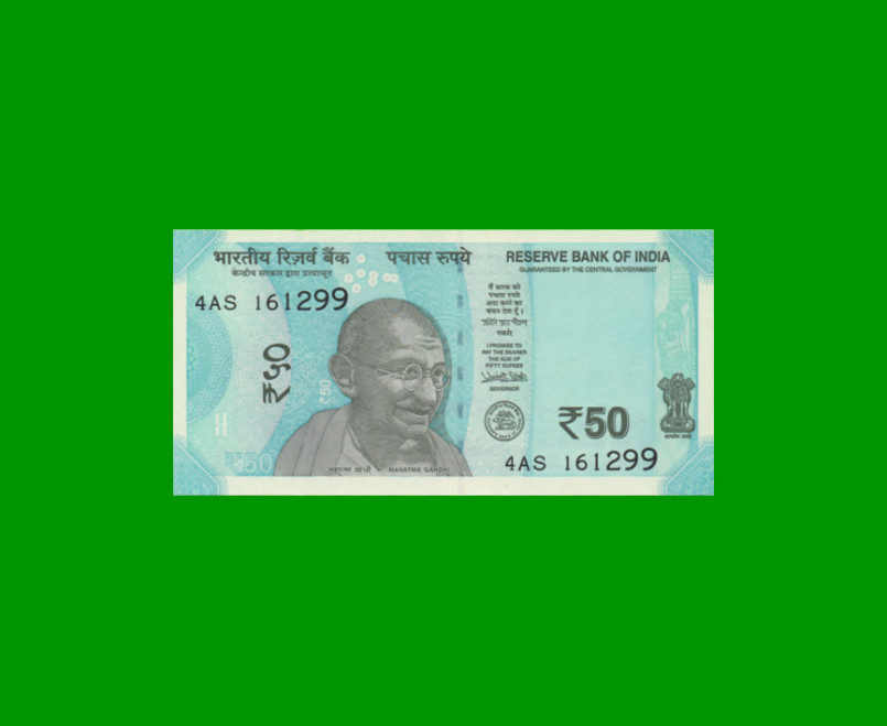 BILLETE DE INDIA 50 RUPIAS, PICK NEW, ESTADO SIN CIRCULAR.-