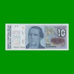 BILLETE DE AUSTRALES, 10 AUSTRALES, BOT 2821, AÑO 1987, ESTADO SIN CIRCULAR.-