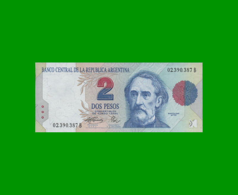 PESOS CONVERTIBLES 1er DISEÑO $2,00, BOT 3016, AÑO 1994, ESTADO EXCELENTE+.-