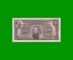 BILLETE DE URUGUAY $10,00, PICK 37d, SERIE D, ESTADO MUY BUENO- .-