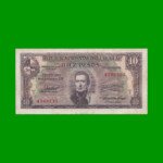 BILLETE DE URUGUAY $10,00, PICK 37d, SERIE D, ESTADO MUY BUENO- .-