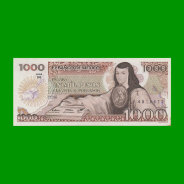 BILLETE DE MEXICO $1.000,00 PICK 85, AÑO 1985, ESTADO EXCELENTE+.-