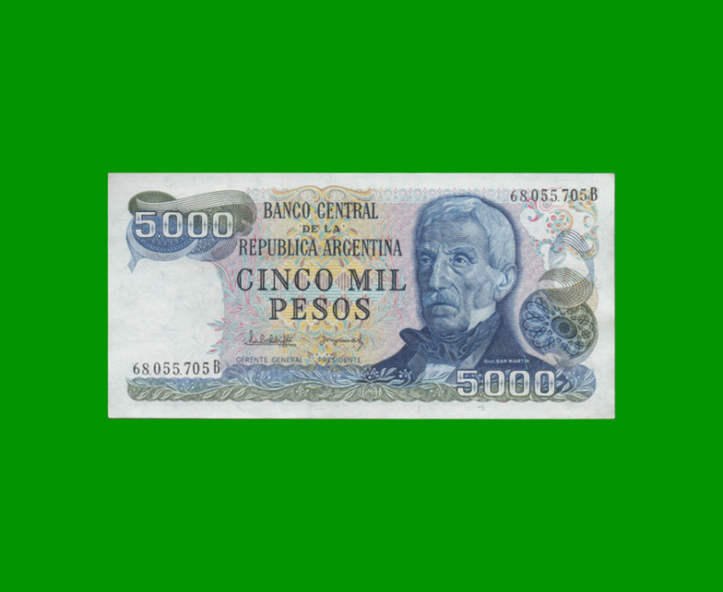 PESOS LEY 18.188 $5.000,00, BOT 2476, AÑO 1982, ESTADO SIN CIRCULAR.-