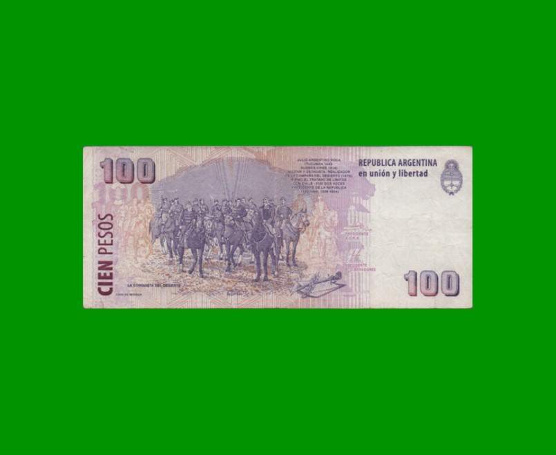 PESOS CONVERTIBLES 2do DISEÑO $100,00, BOT 3715, AÑO 2003, ESTADO BUENO+.- - Imagen 2