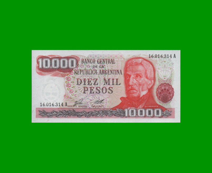 PESOS LEY 18.188 $10.000,00, BOT 2478, AÑO 1976, ESTADO SIN CIRCULAR.-