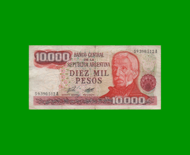 PESOS LEY 18.188 $10.000,00, BOT 2479, AÑO 1977, ESTADO BUENO.-