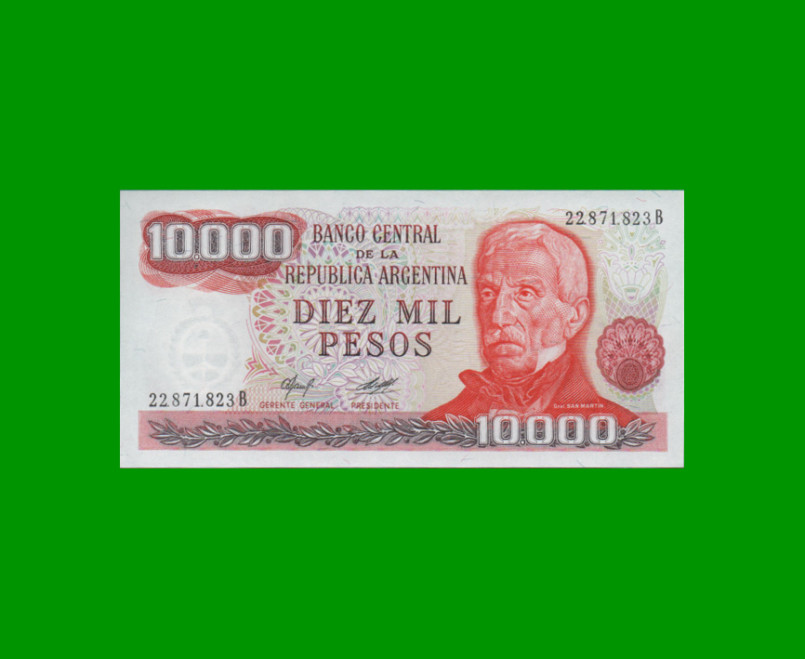 PESOS LEY 18.188 $10.000,00, BOT 2482, AÑO 1977, ESTADO SIN CIRCULAR.-