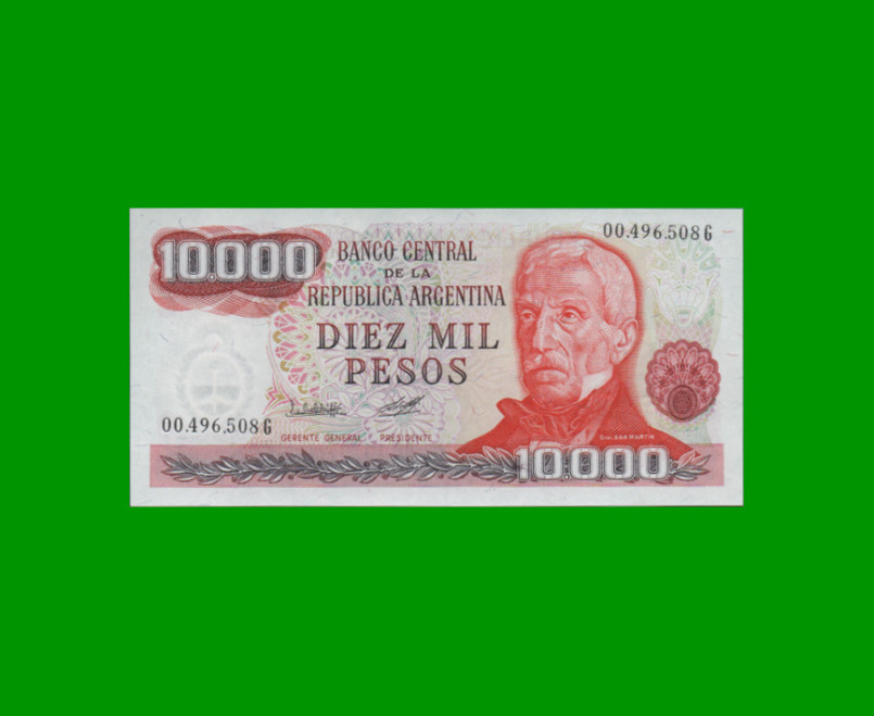 PESOS LEY 18.188 $10.000,00, BOT 2491, AÑO 1979, ESTADO SIN CIRCULAR.-