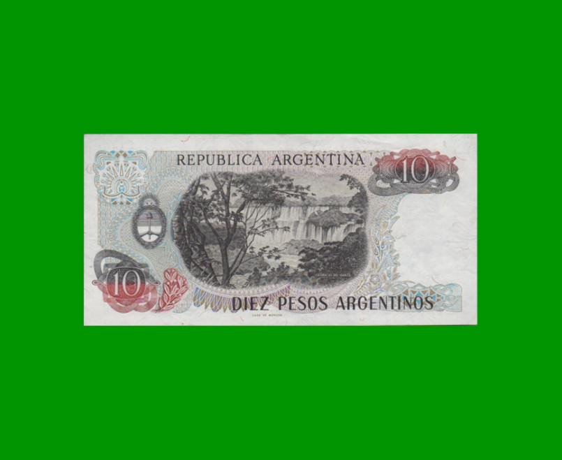 PESOS ARGENTINOS $10,00, BOT 2612, AÑO 1984, ESTADO EXCELENTE+ .- - Imagen 2