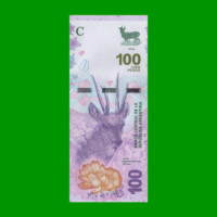 REPOSICION BILLETE CONVERTIBLE TERCER DISEÑO $ 100,00, BOT NEW, ESTADO SIN CIRCULAR.-