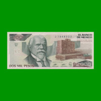 BILLETE DE MEXICO $2.000,00 PICK 86c, AÑO 1989, ESTADO EXCELENTE.-