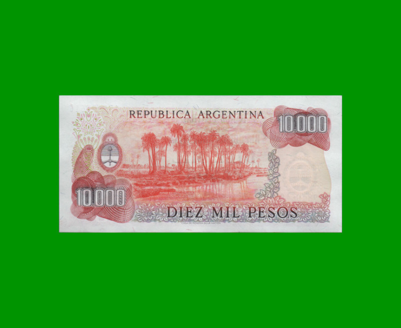 PESOS LEY 18.188 $10.000,00, BOT 2492, AÑO 1980, ESTADO SIN CIRCULAR.- - Imagen 2