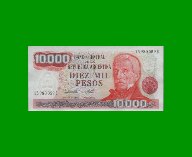 PESOS LEY 18.188 $10.000,00, BOT 2492a, AÑO 1980, ESTADO EXCELENTE+ .-