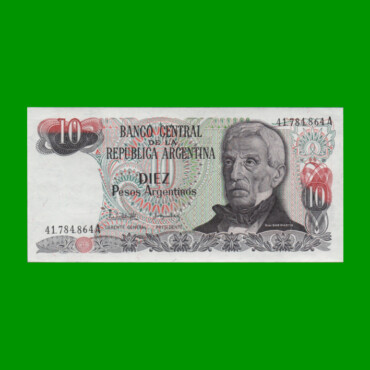 PESOS ARGENTINOS $10.00, BOT 2612, AÑO 1984, ESTADO SIN CIRCULAR.-