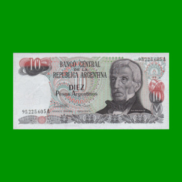 PESOS ARGENTINOS $10,00, BOT 2614b, AÑO 1984, ESTADO EXCELENTE.-