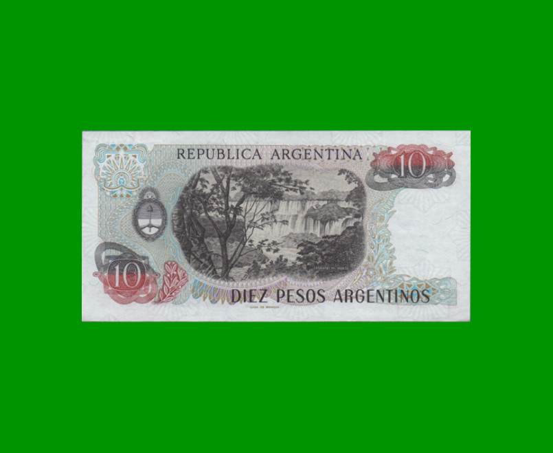 PESOS ARGENTINOS $10,00, BOT 2614b, AÑO 1984, ESTADO SIN CIRCULAR.- - Imagen 2