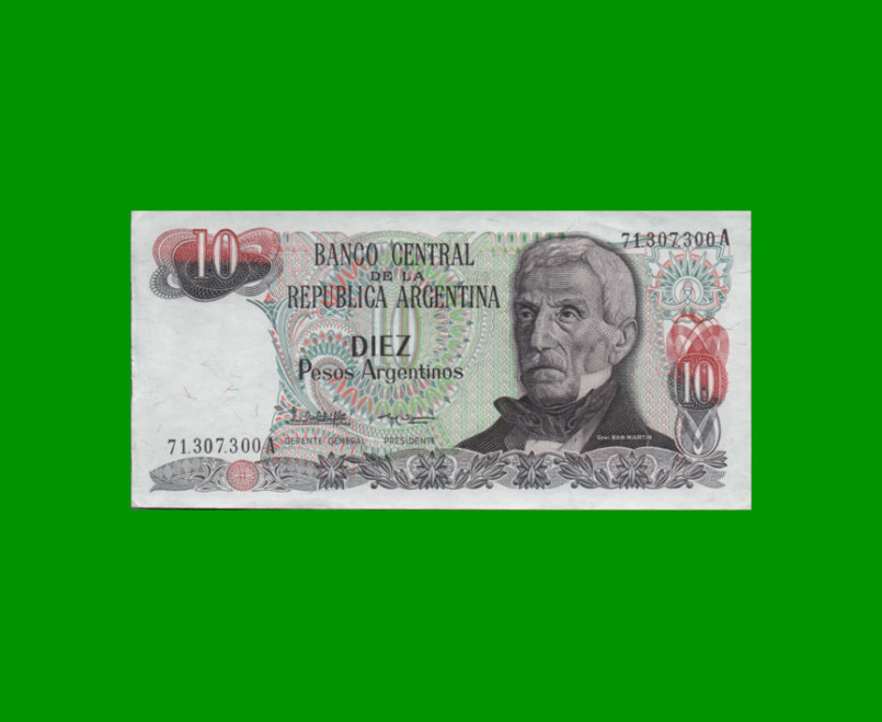 PESOS ARGENTINOS $10,00, BOT 2614a, AÑO 1984, ESTADO EXCELENTE.-