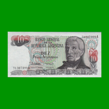 PESOS ARGENTINOS $10,00, BOT 2614a, AÑO 1984, ESTADO EXCELENTE+ .-
