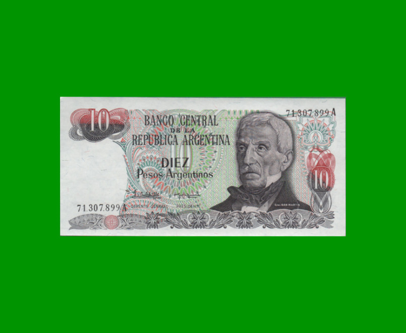 PESOS ARGENTINOS $10,00, BOT 2614a, AÑO 1984, ESTADO EXCELENTE+ .-