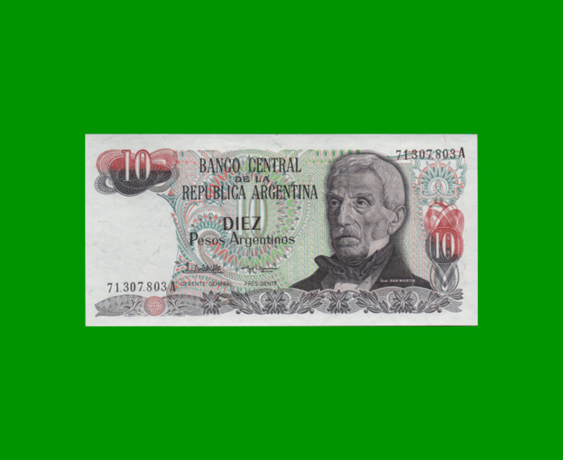 PESOS ARGENTINOS $10,00, BOT 2614a, AÑO 1984, ESTADO SIN CIRCULAR.-