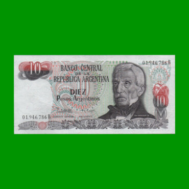 PESOS ARGENTINOS $10,00, BOT 2615b, AÑO 1984, ESTADO SIN CIRCULAR.-