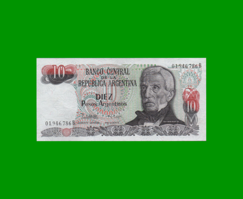 PESOS ARGENTINOS $10,00, BOT 2615b, AÑO 1984, ESTADO SIN CIRCULAR.-