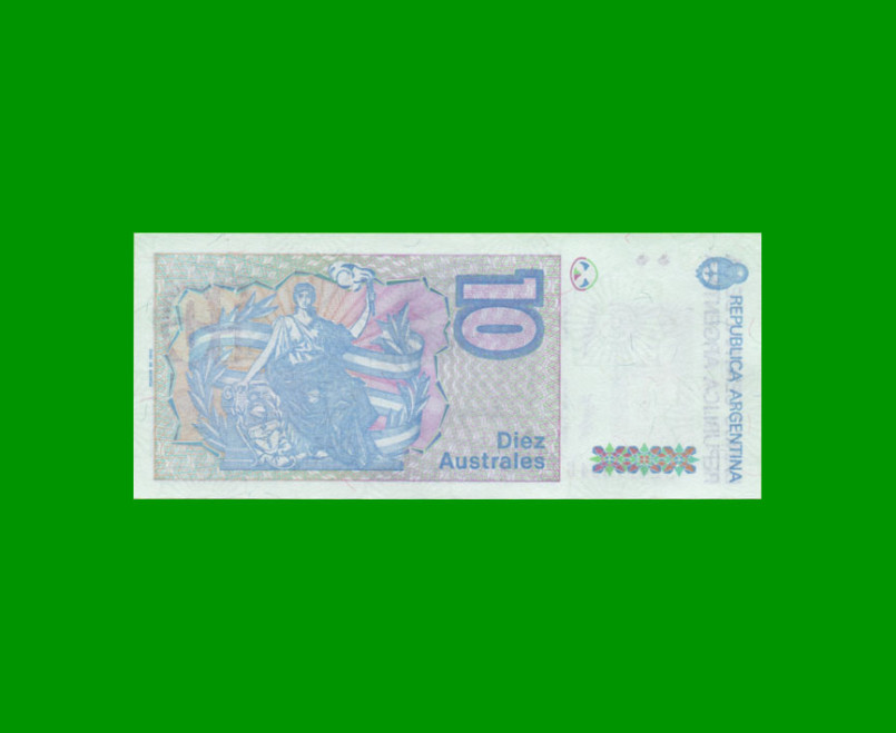 BILLETE DE AUSTRALES, 10 AUSTRALES, BOT 2823, AÑO 1988, ESTADO SIN CIRCULAR.- - Imagen 2