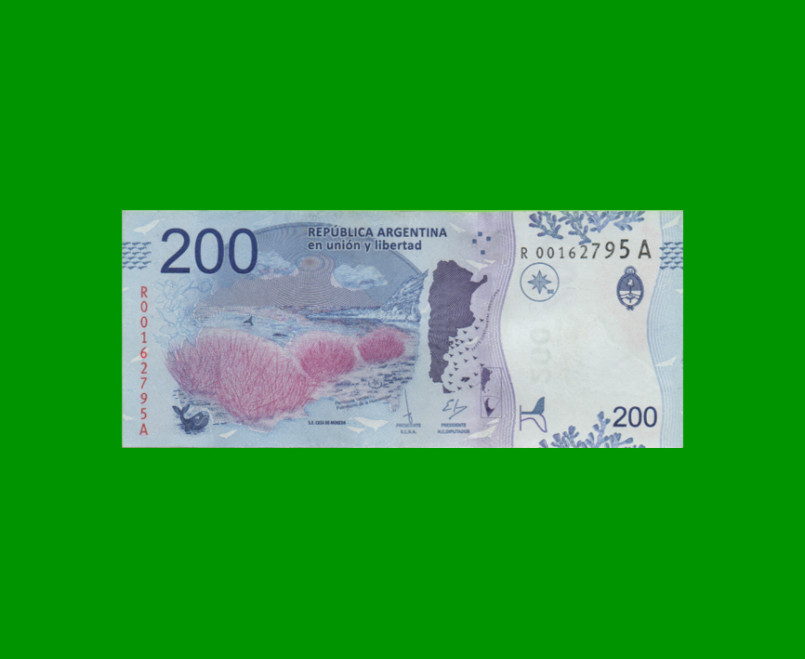 REPOSICION BILLETE CONVERTIBLE TERCER DISEÑO $ 200,00, BOT 5608, ESTADO EXCELENTE+ .- - Imagen 2