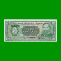 BILLETE DE PARAGUAY 100 GUARANIES, PICK 205, ESTADO SIN CIRCULAR.-