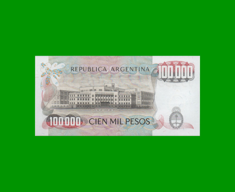 PESOS LEY 18.188 $100.000,00, BOT 2502, AÑO 1979, ESTADO SIN CIRCULAR .- - Imagen 2