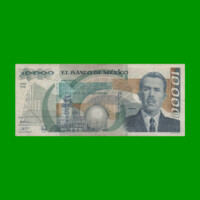 BILLETE DE MEXICO $10.000,00 PICK 90d, AÑO 1991, ESTADO MUY BUENO- .-