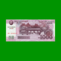 BILLETE DE COREA DEL NORTE 1.000 WON, CONMEMORATIVO, PICK CS15, ESTADO SIN CIRCULAR.-