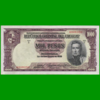 BILLETE DE URUGUAY $1.000,00, PICK 41c, SERIE D, ESTADO MUY BUENO+.-
