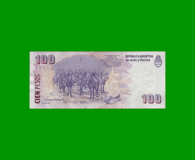 PESOS CONVERTIBLES 2do DISEÑO $100,00, BOT 3747, AÑO 2011, ESTADO MUY BUENO+.- - Imagen 2