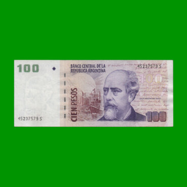 PESOS CONVERTIBLES 2do DISEÑO $100,00, BOT 3747, AÑO 2011, ESTADO MUY BUENO+.-