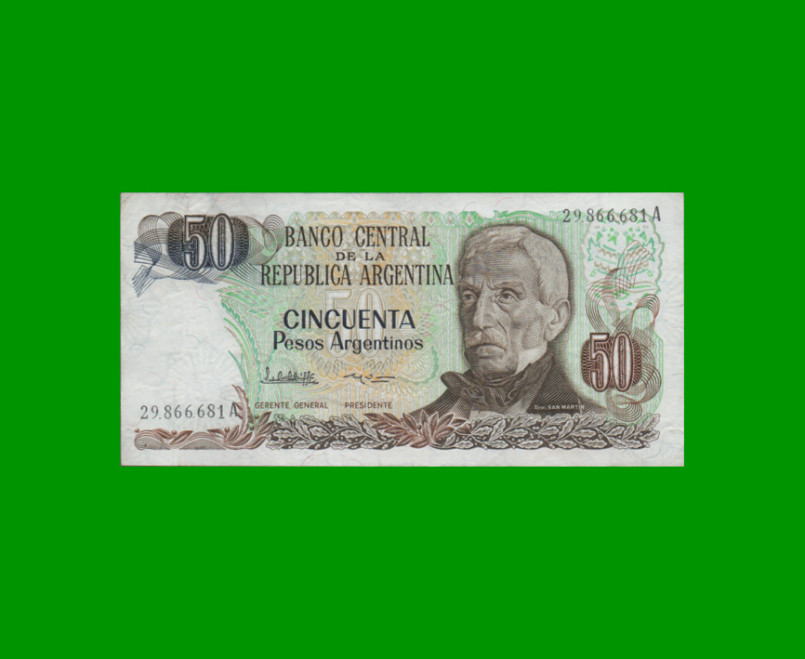 PESOS ARGENTINOS $50,00, BOT 2619, AÑO 1985, ESTADO EXCELENTE- .-