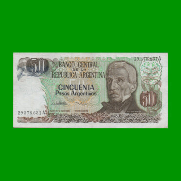 PESOS ARGENTINOS $50,00, BOT 2619, AÑO 1985, ESTADO EXCELENTE.-