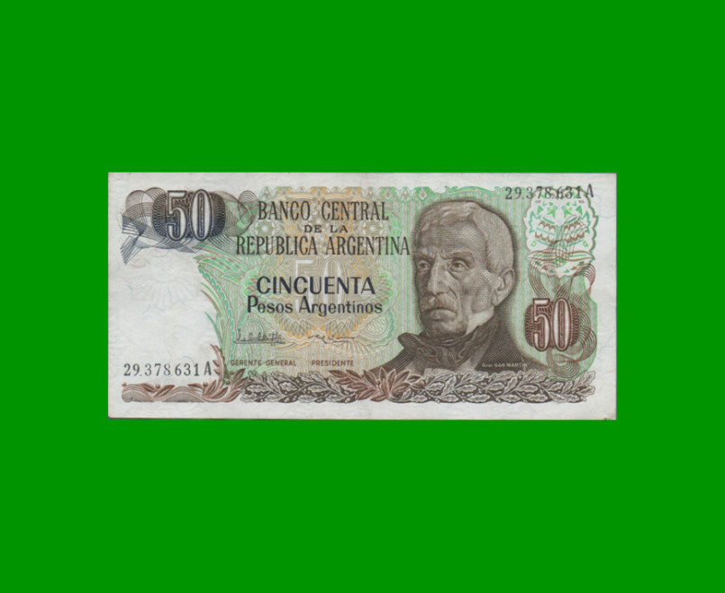 PESOS ARGENTINOS $50,00, BOT 2619, AÑO 1985, ESTADO EXCELENTE.-