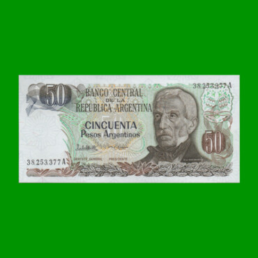 PESOS ARGENTINOS $50,00, BOT 2619a, AÑO 1985, ESTADO SIN CIRCULAR.-