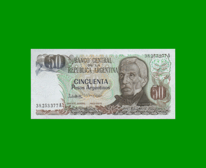 PESOS ARGENTINOS $50,00, BOT 2619a, AÑO 1985, ESTADO SIN CIRCULAR.-