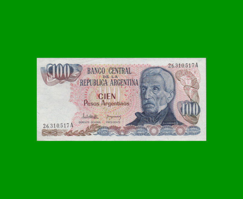 PESOS ARGENTINOS $100,00, BOT 2621, AÑO 1983, ESTADO EXCELENTE.-