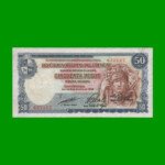 BILLETE DE URUGUAY $50,00, PICK 42Ab, SERIE D, ESTADO MUY BUENO- .-