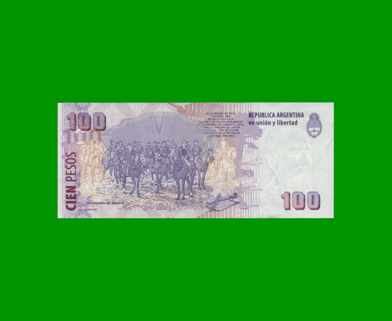 PESOS CONVERTIBLES 2do DISEÑO $100,00, BOT 3761, AÑO 2013, ESTADO EXCELENTE.- - Imagen 2