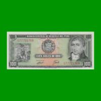 BILLETE DE PERU 100 SOLES, PICK 102b, AÑO 1971, ESTADO SIN CIRCULAR.-