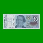 BILLETE DE AUSTRALES, 10 AUSTRALES, BOT 2825, AÑO 1989, ESTADO SIN CIRCULAR.-